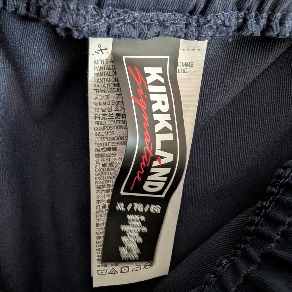 Kirkland Signature Blue Sweatpants Relaxed Fit Joggers - Picture 2 of 3